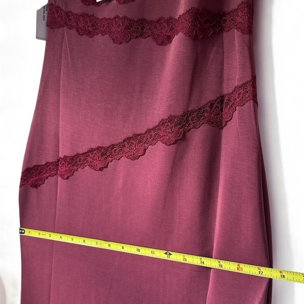 NWT Princess Polly Ultraviolet One Shoulder Lace Maxi Dress Wine US 6 - Picture 8 of 14
